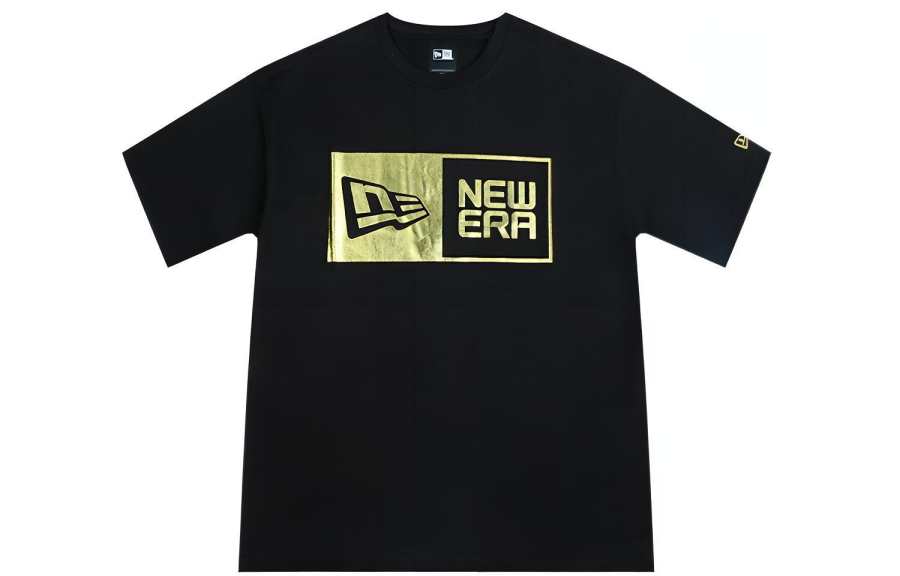 New Era T Shirts Unisex Black Crew Neck Moderate Straight Fit