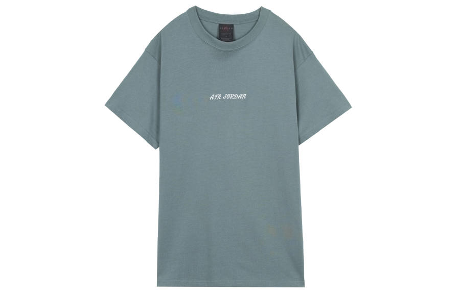 Jordan Jordan T Shirts Men's Green Crew Neck Moderate Straight Fit
