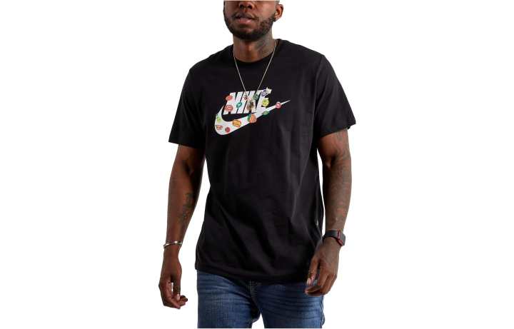 Nike Nike T Shirts Men's Black Crew Neck Moderate Straight Fit