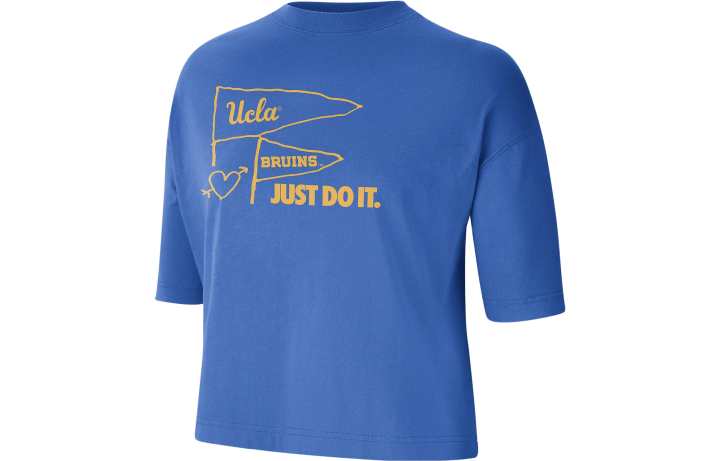 Nike Nike T Shirts Men's Blue Crew Neck Moderate Straight Fit