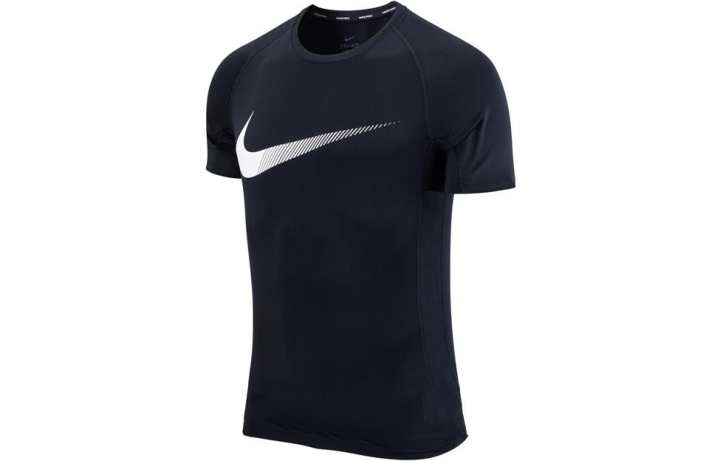 Nike Nike T Shirts Men's Black Crew Neck Moderate Straight Fit