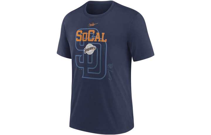 Nike Nike T Shirts Men's Blue Crew Neck Moderate Straight Fit