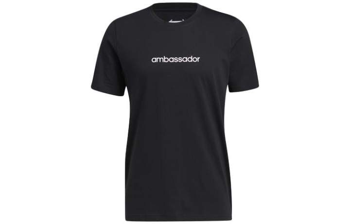 Adidas Adidas T Shirts Men's Black Crew Neck Moderate Straight Fit