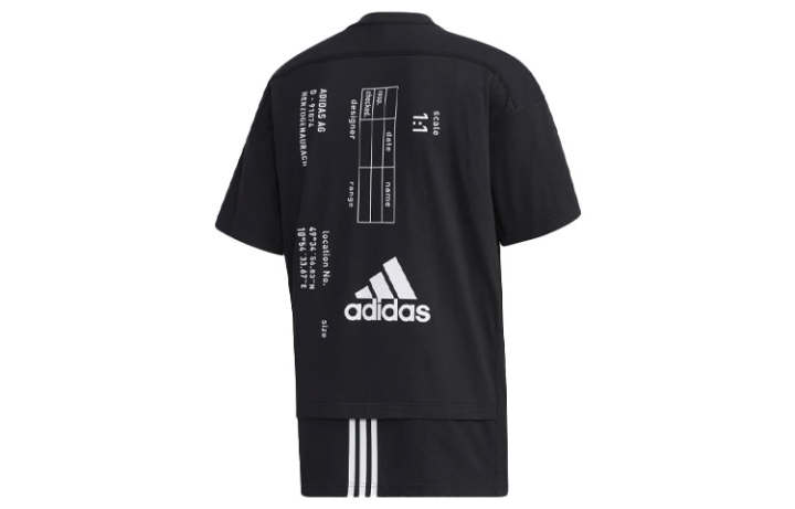 Adidas Adidas T Shirts Men's Black Crew Neck Moderate Straight Fit