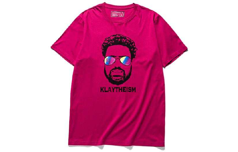 ANTA T Shirts Men's Red Crew Neck Moderate Straight Fit