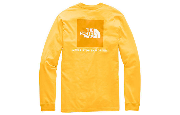 THE NORTH FACE T Shirts Unisex Yellow Crew Neck Moderate Straight Fit