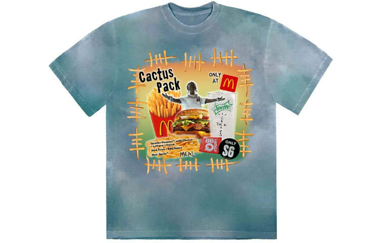 Travis Scott x McDonald's T Shirt Unisex Blue