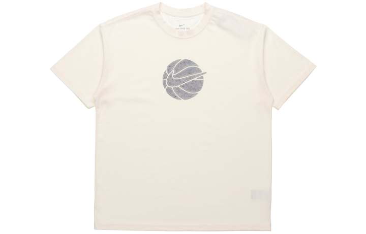 Nike Nike T Shirts Men's Ecru Crew Neck Moderate Straight Fit
