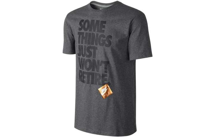 Nike Nike T Shirts Men's Gray Crew Neck Moderate Straight Fit