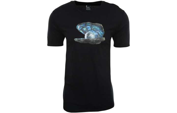 Nike Nike T Shirts Men's Black Crew Neck Moderate Straight Fit