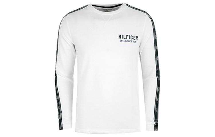 Tommy Hilfiger T Shirts Men's White Crew Neck Moderate Straight Fit