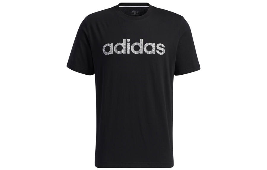 Adidas Neo T Shirts Men's Black Crew Neck Moderate Straight Fit