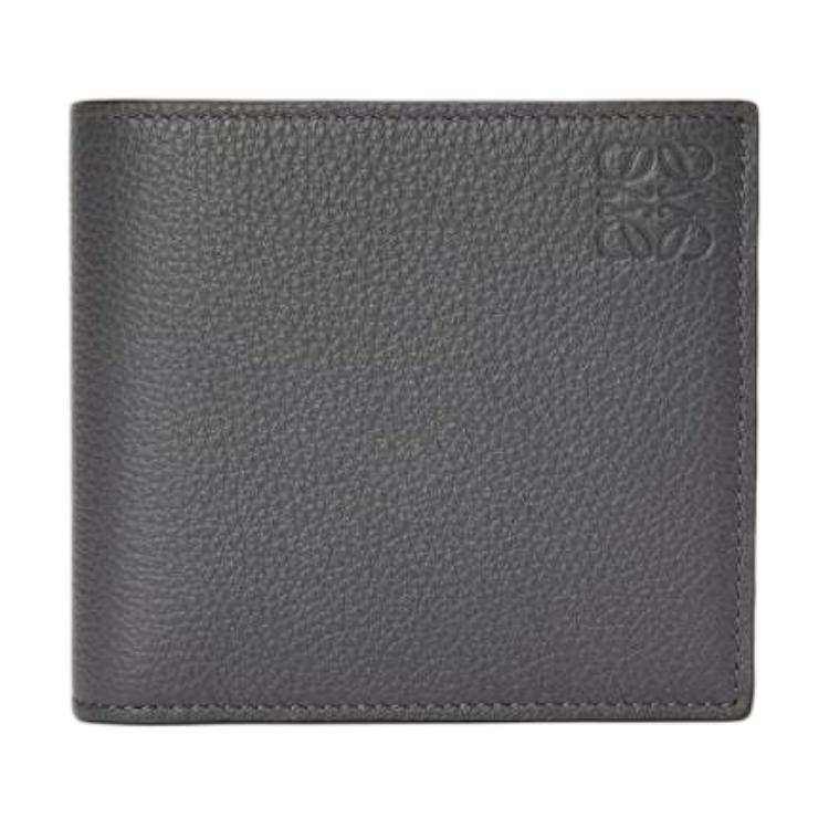 LOEWE LOEWE Grain Calfskin Wallet Regular Men's Anthracite