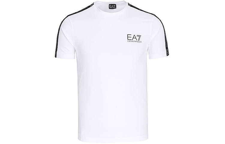 EMPORIO ARMANI T Shirts Men's White Crew Neck Moderate Straight Fit