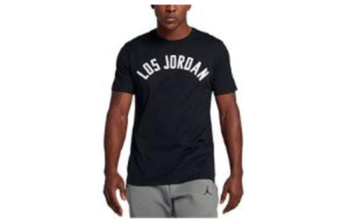 Jordan Jordan Los Logo T Shirts Men's Crew Neck Moderate Straight Fit