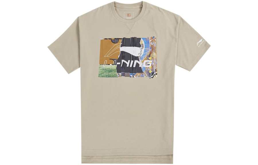Li-Ning Li Ning T Shirt Men's Loose Earth