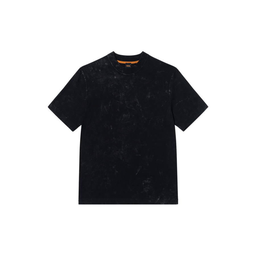 HUGO BOSS T Shirts Men's Black Crew Neck Moderate Straight Fit