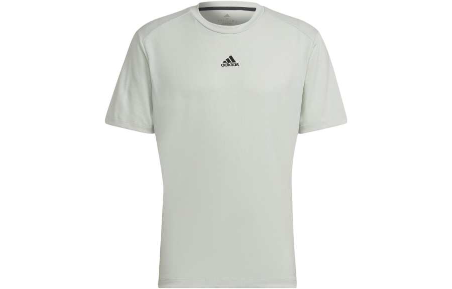 Adidas Adidas T Shirts Men's Green Crew Neck Moderate Straight Fit