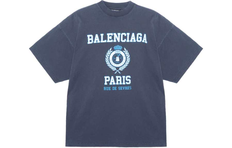 Balenciaga T Shirt Men's Dark Blue