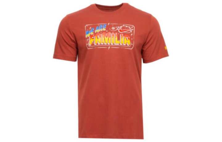 Nike Nike T Shirts Men's Red Crew Neck Moderate Straight Fit