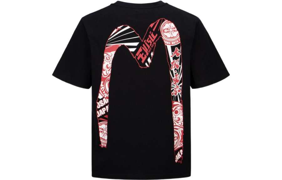 EVISU T Shirts Men's Crew Neck Moderate Straight Fit