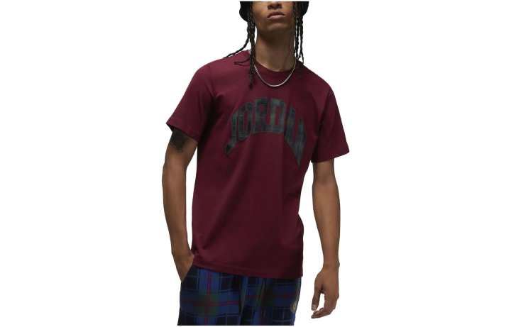Nike Nike T Shirts Men's Red Crew Neck Moderate Straight Fit