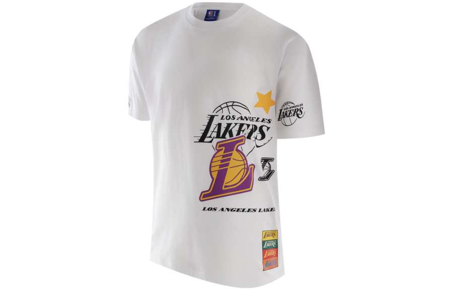 NBA NBA Drop Shoulder Sleeve T Shirt Unisex White