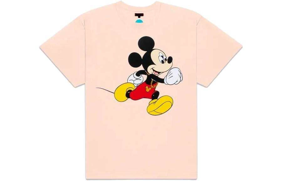 CLOT X 3125C X MEDICOM TOY BE@RB T Shirts Unisex Pink Crew Neck Moderate Straight Fit