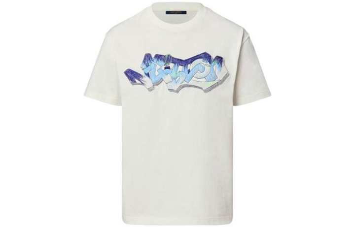 LOUIS VUITTON LOUIS VUITTON 3D Lv Graffiti Embroidered T Shirt