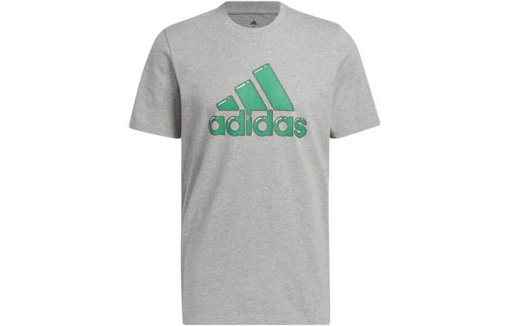 Adidas Adidas T Shirts Men's Gray Crew Neck Moderate Straight Fit