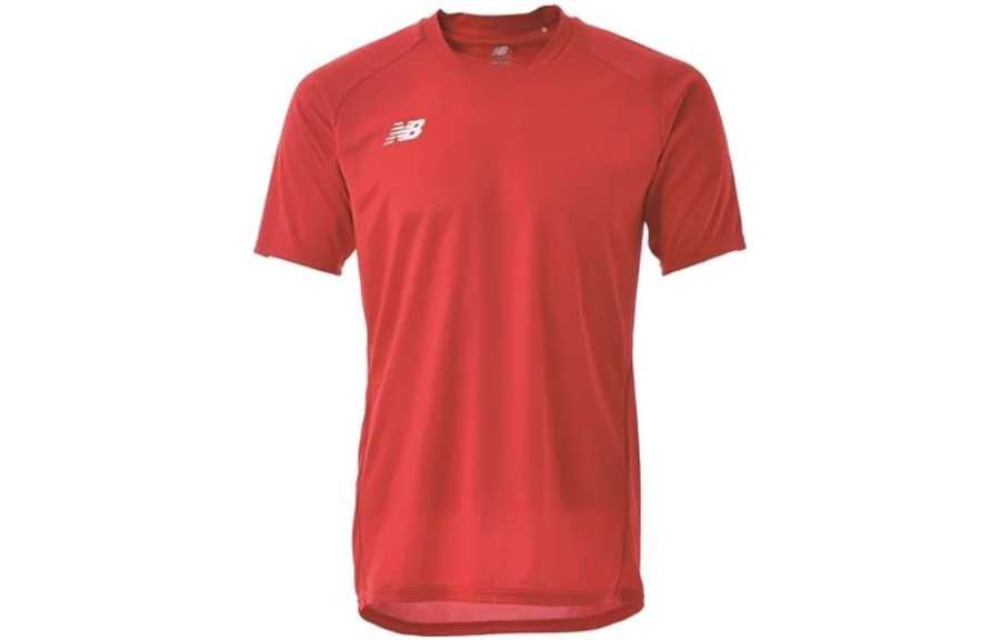 New Balance New Balance T Shirts Men's Red Crew Neck Moderate Straight Fit