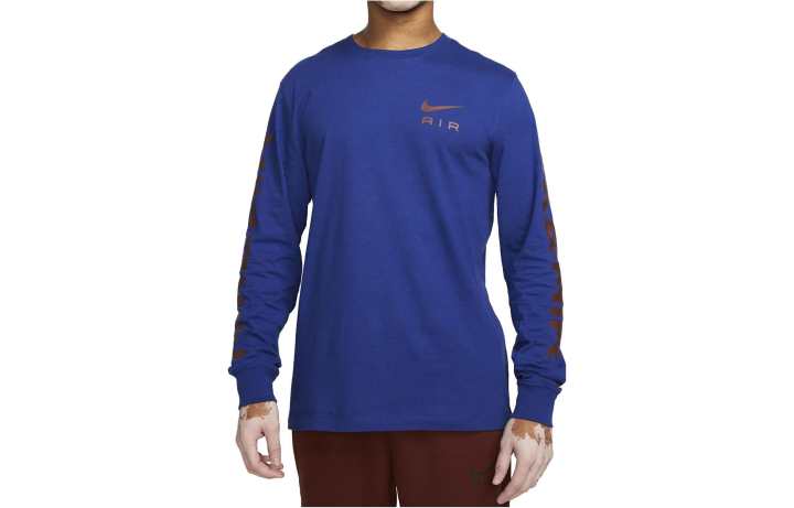 Nike Nike T Shirts Men's Royal Blue Crew Neck Moderate Straight Fit