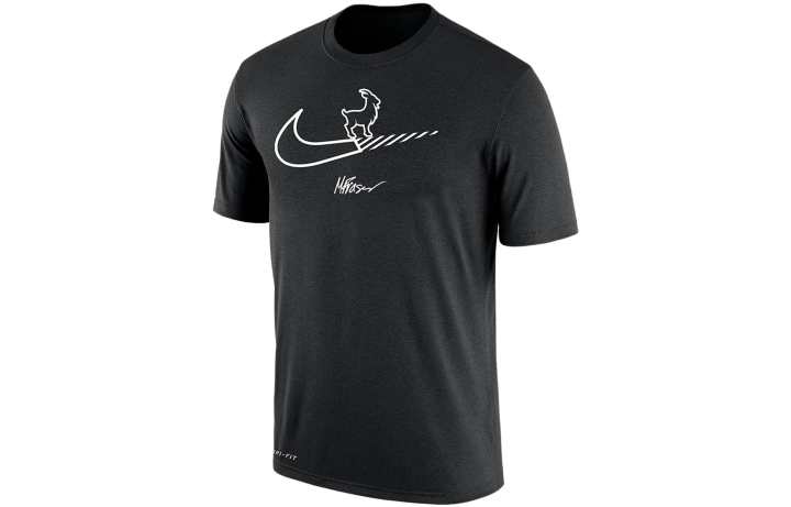 Nike Nike T Shirts Men's Black Crew Neck Moderate Straight Fit