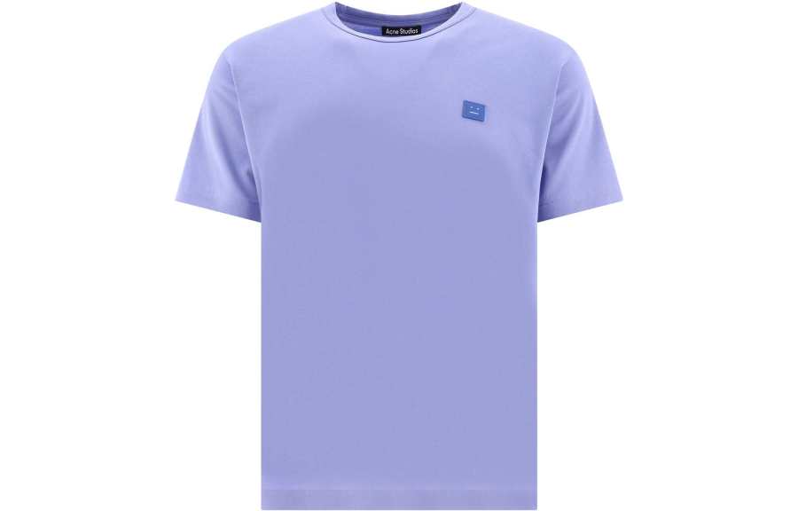 Acne Studios Acne Studios T Shirts Men's Purple Crew Neck Moderate Straight Fit