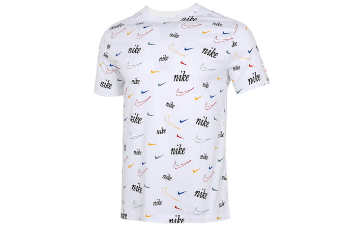 Nike Nike T Shirts Men's White Crew Neck Moderate Straight Fit
