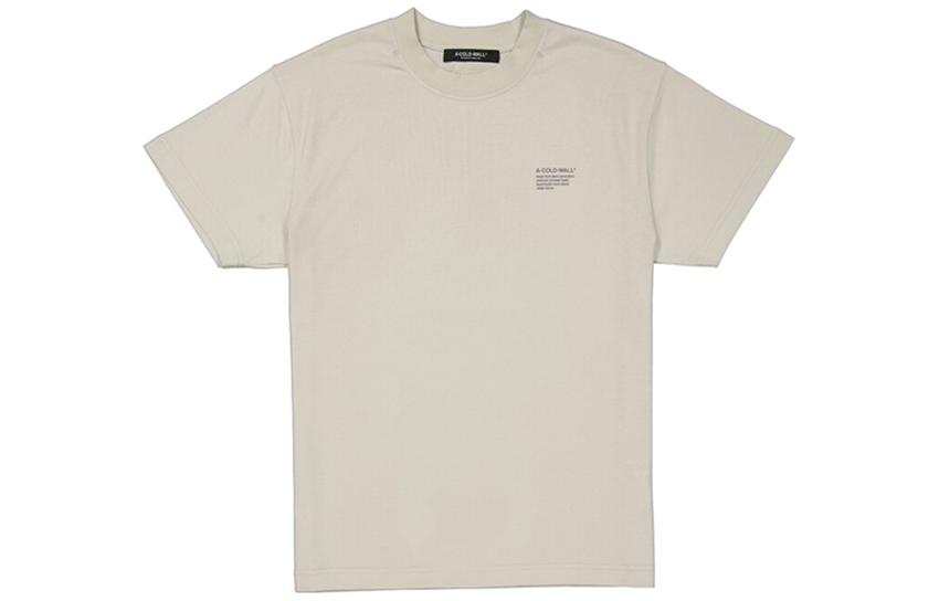 A-COLD-WALL* A COLD WALL* T Shirts Men's Ivory White Crew Neck Moderate Straight Fit