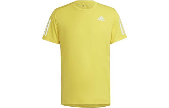 Adidas Adidas T Shirts Men's Yellow Crew Neck Moderate Straight Fit