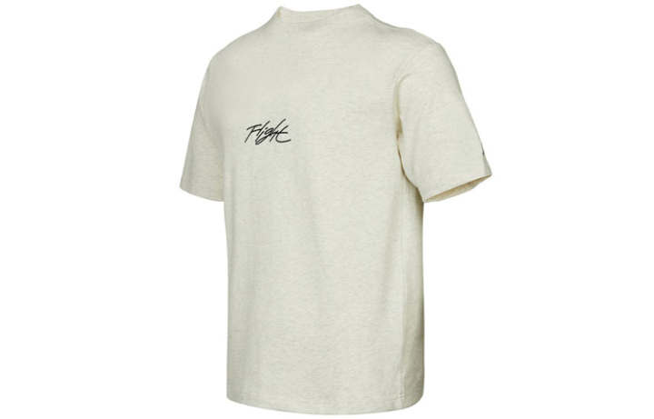 Jordan Jordan Flight Essentials T Shirts Men's Ecru Crew Neck Moderate Straight Fit