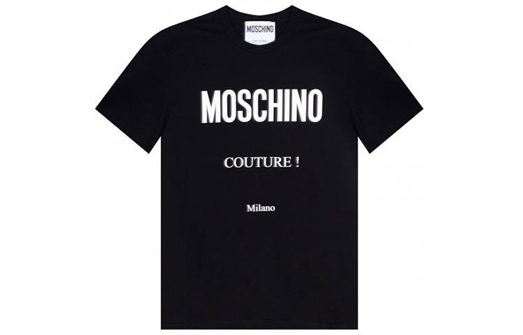 MOSCHINO Logo print Crew neck T shirt