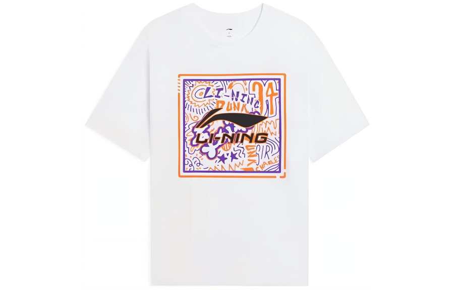 Li-Ning Li Ning Sports Basketball Collection T Shirt Men's White