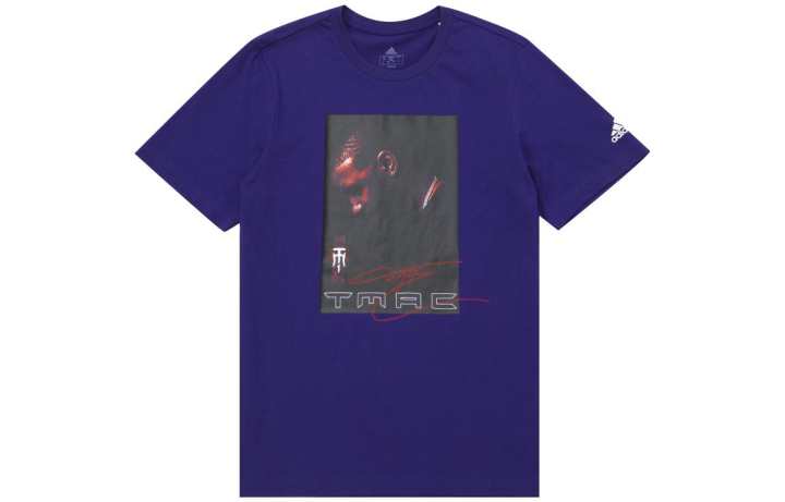 Adidas Adidas T Shirts Men's Blue Crew Neck Moderate Straight Fit