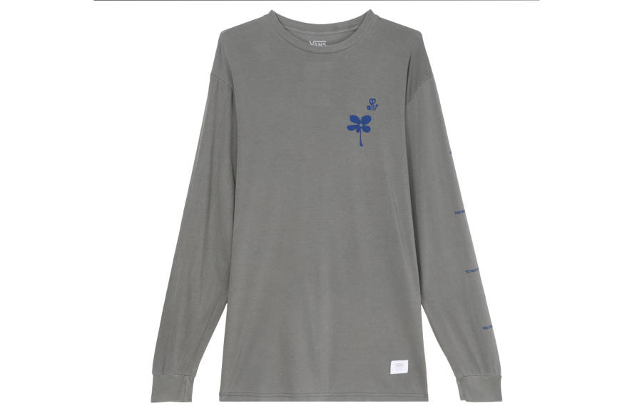 Vans T Shirts Men's Gray Crew Neck Moderate Straight Fit