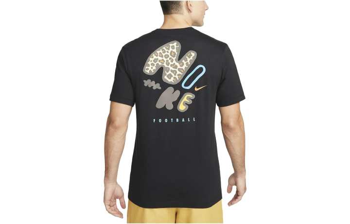 Nike Nike T Shirts Men's Black Crew Neck Moderate Straight Fit