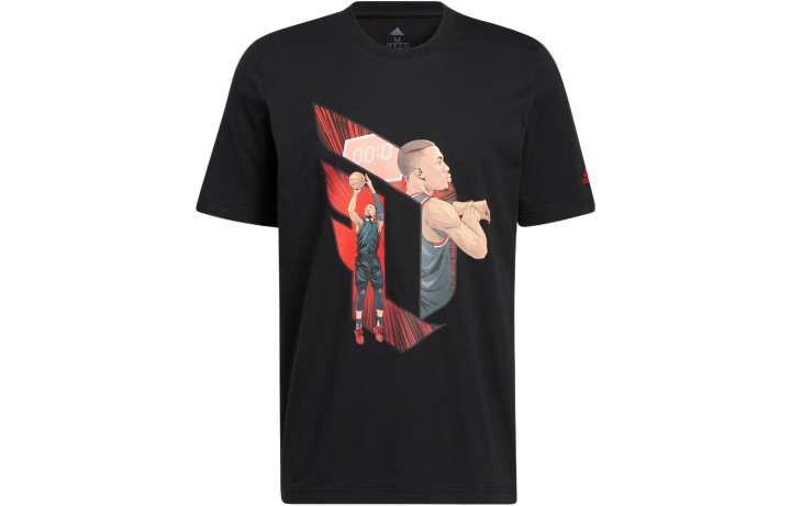 Adidas Adidas Set in Sleeve T Shirt Men's Black