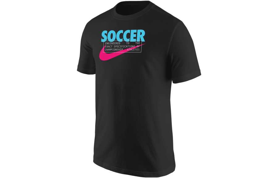 Nike Nike T Shirts Men's Black Crew Neck Moderate Straight Fit