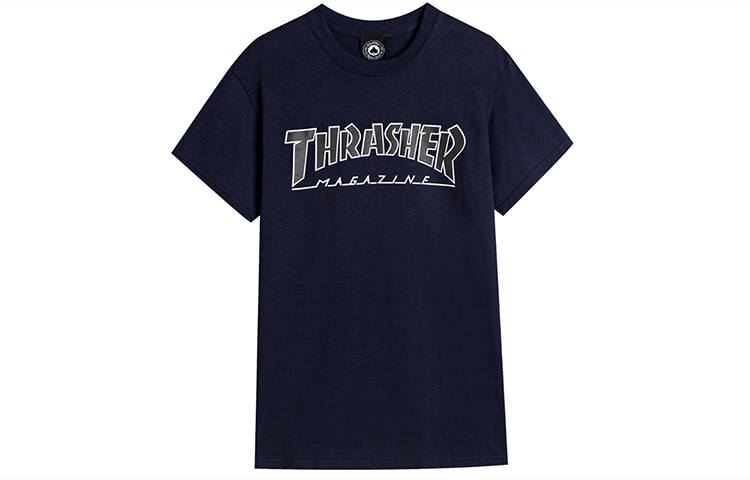Thrasher Thrasher T Shirt US Version Unisex Navy Blue