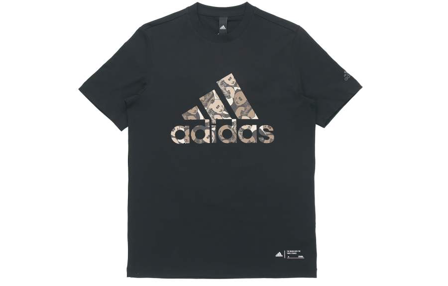 Adidas Adidas T Shirts Unisex Black Crew Neck Moderate Straight Fit