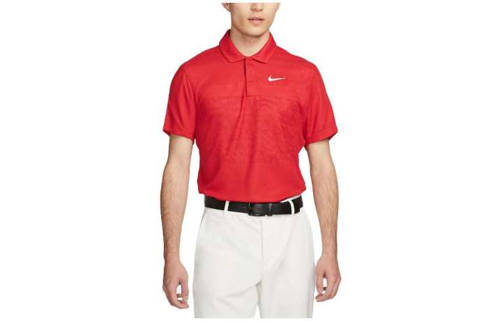 Nike Nike T Shirts Men's Red Polo Collar Moderate Straight Fit