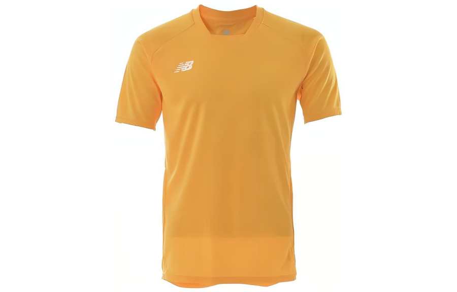 New Balance New Balance T Shirts Men's Yellow Crew Neck Moderate Straight Fit
