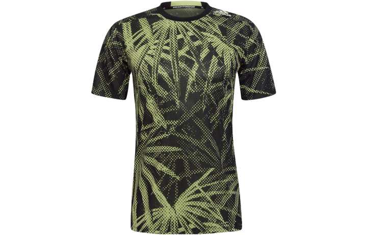 Adidas Adidas T Shirts Men's Green Crew Neck Moderate Straight Fit